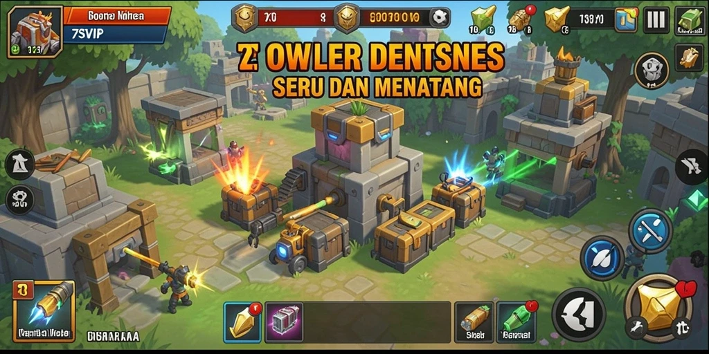 Tampak seru dalam aksi Tower Defense 7SVIP.
