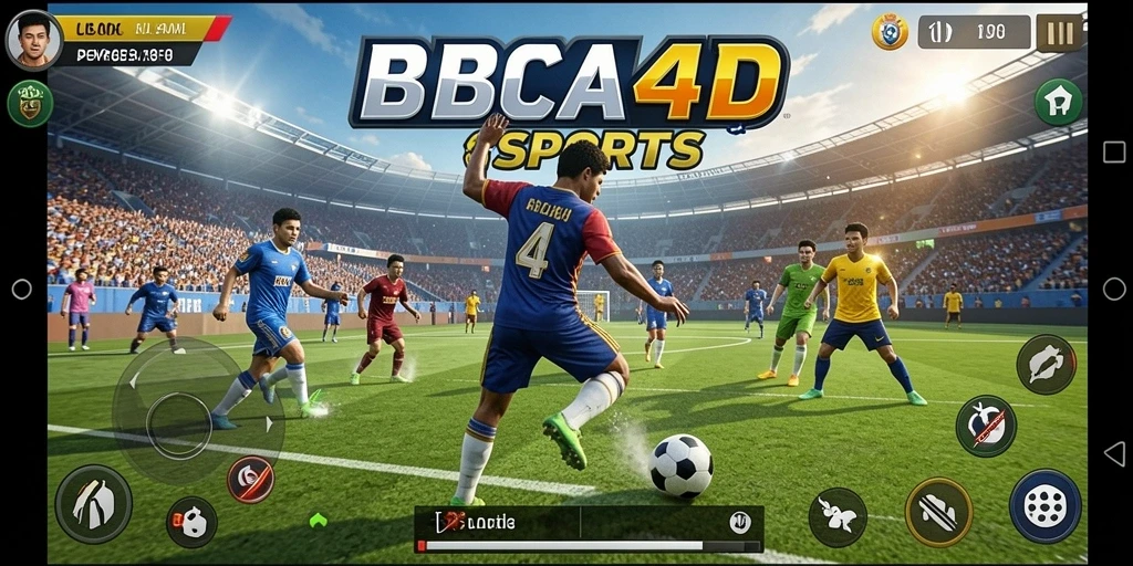Screenshot BBCA4D menunjukkan aksi seru dalam gameplay olahraga.