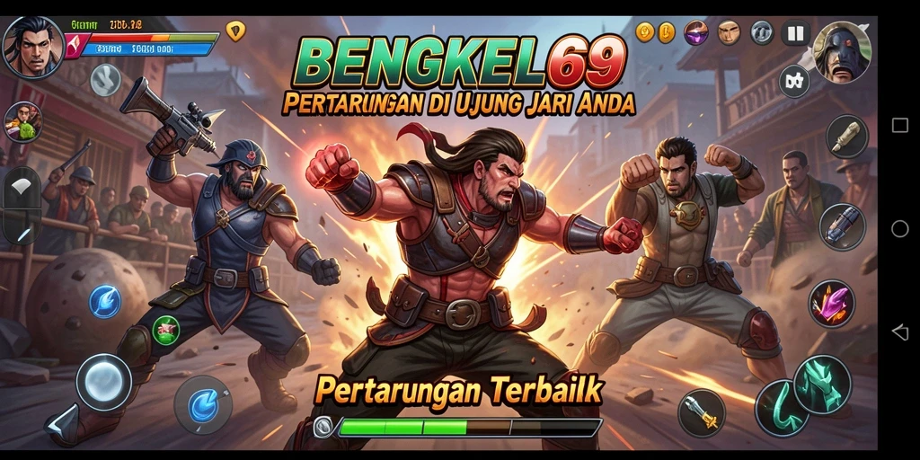 Gameplay BENGKEL69 menampilkan pertarungan yang seru dan intens.