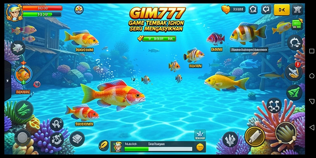 Screenshot GIM777 menampilkan suasana menembak ikan yang seru.