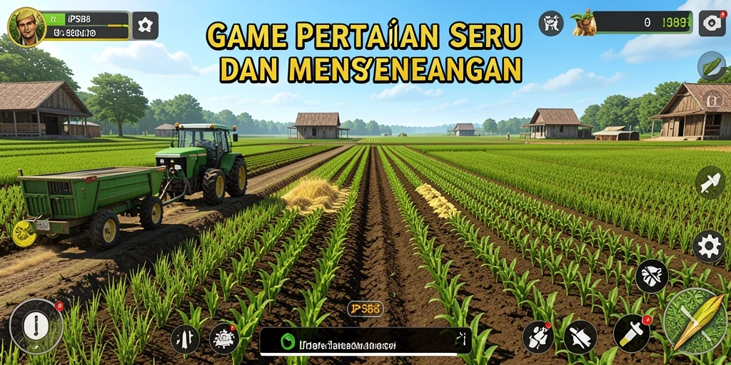 Screenshot utama JPS88 menunjukkan gameplay bertani yang seru.