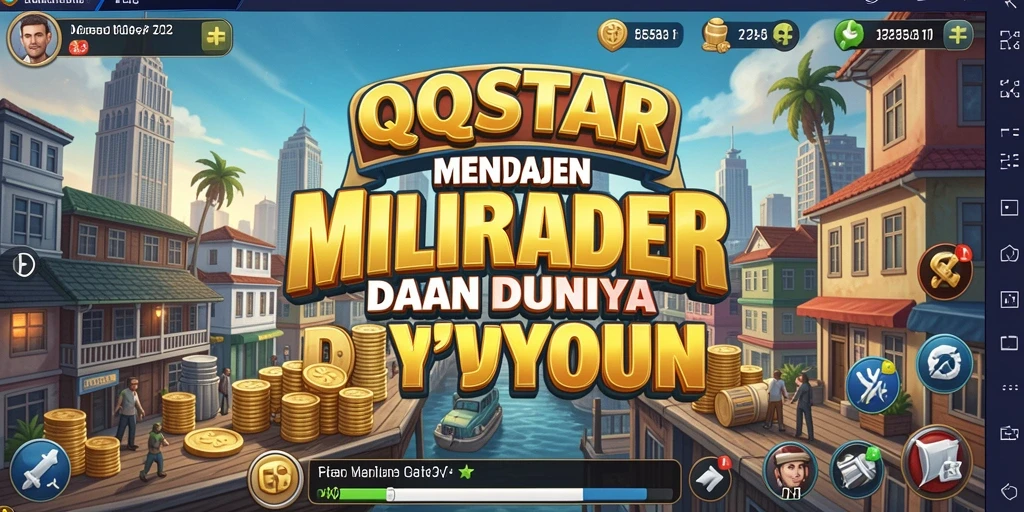 Tampilan screenshot gameplay QQSTAR dengan elemen Tycoon yang menarik.