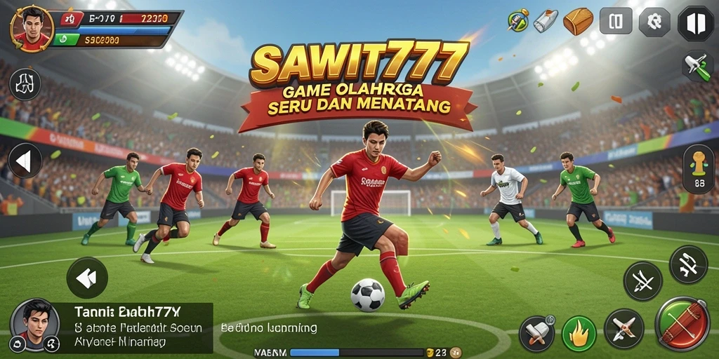 Screenshot gameplay SAWIT777 yang menampilkan aksi seru olahraga.