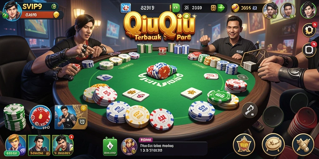 Tampilan screenshot SVIP9 yang menampilkan gameplay QiuQiu.