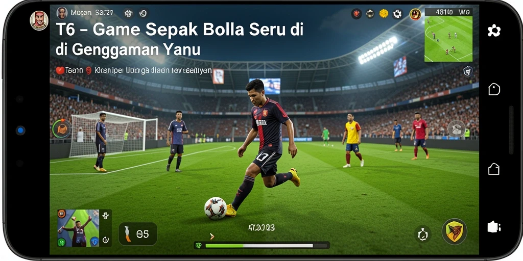 Tampilan gameplay T6 dengan aksi sepuluh pemain di lapangan.
